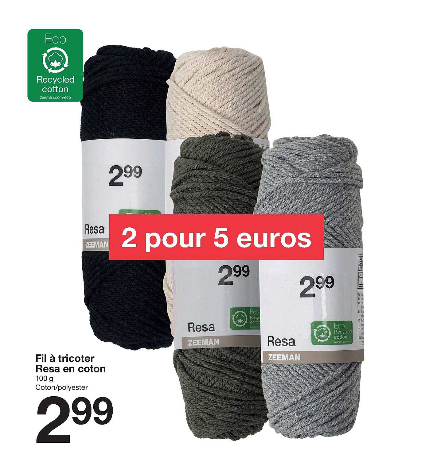 fil à tricoter resa en coton