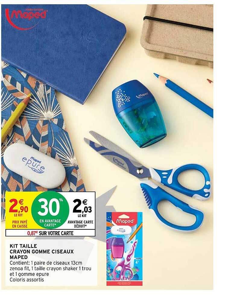 Kit Taille Crayon Gomme Ciseaux Maped