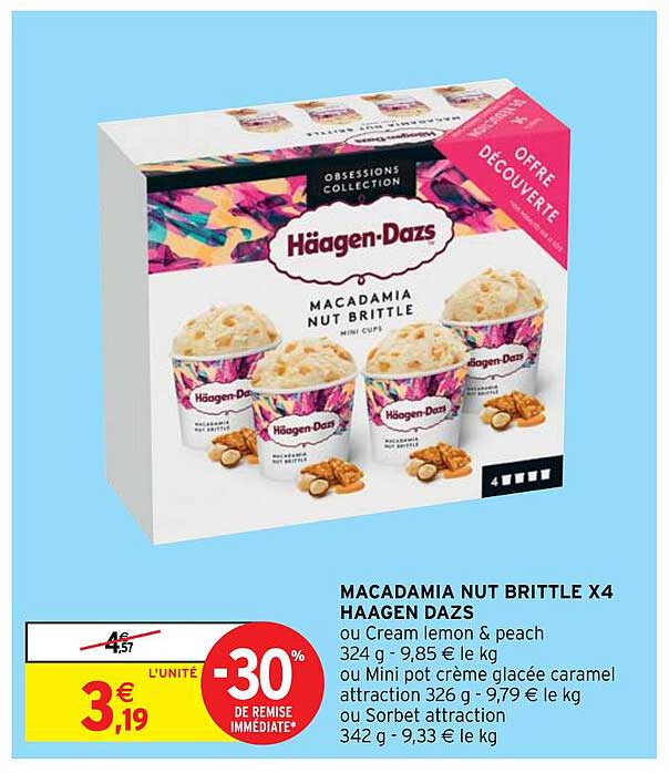 Macadamia Nut Brittle X4 Häagen Dazs