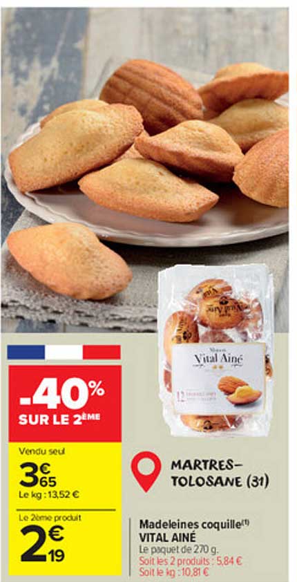 madeleines coquille viltal ainé
