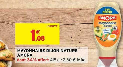 Mayonnaise Dijon Nature Amora