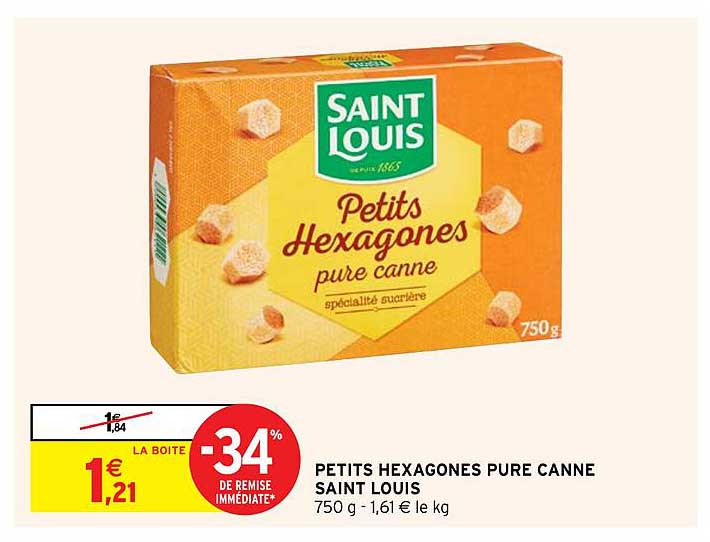 petits hexagones pure canne saint louis