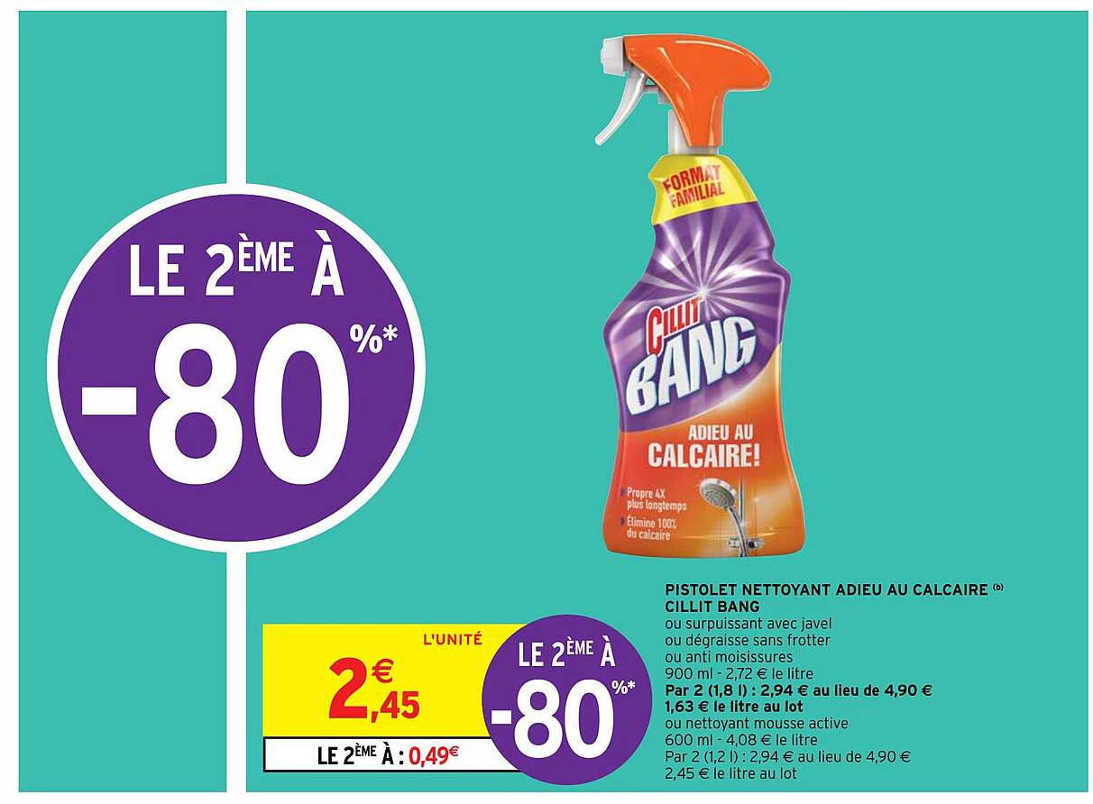 pistolet nettoyant adieu au calcaire cillit bang