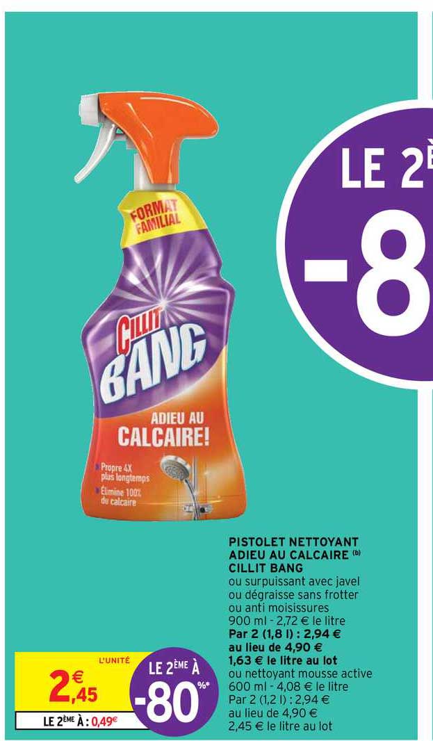 pistolet nettoyant adieu au calcaire cillit bang