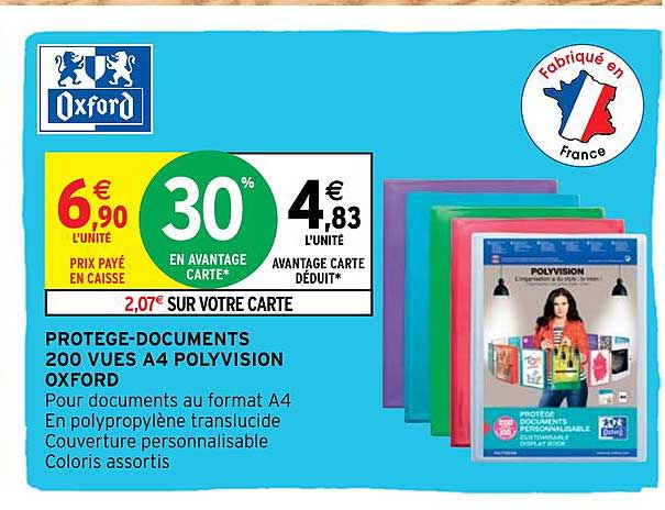 protège-documents 200 vues a4 polyvision oxford
