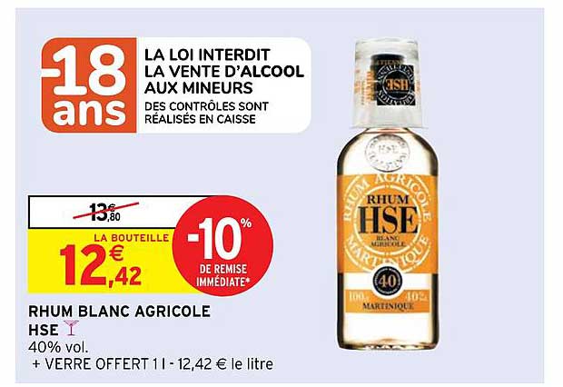 Rhum Blanc Agricole Hse