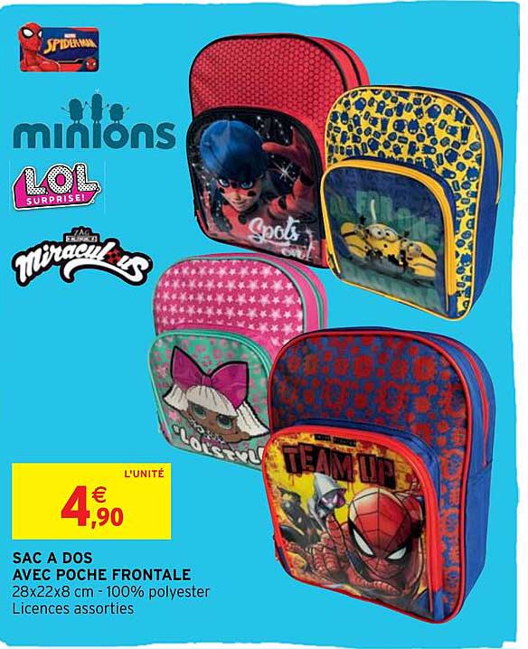 sac à dos avec poche frontale