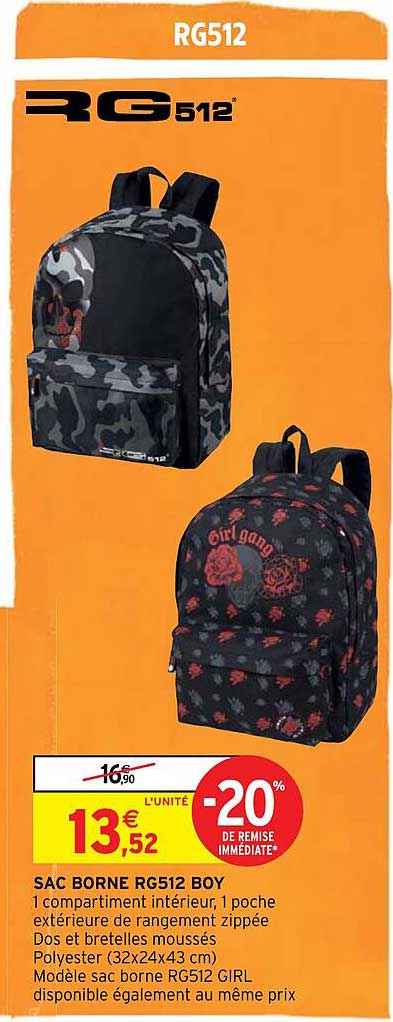 sac borne rg512 boy