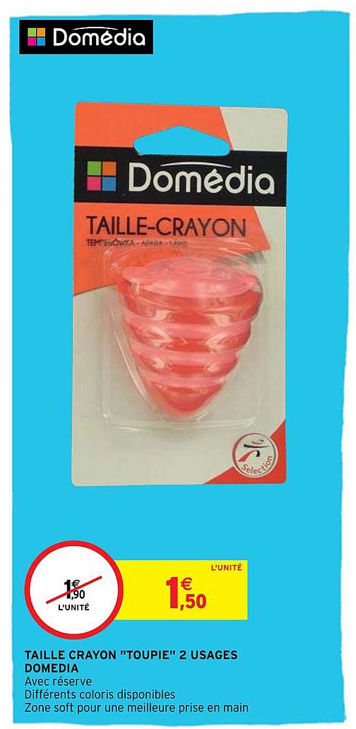 taille crayon "toupie" 2 usages domédia