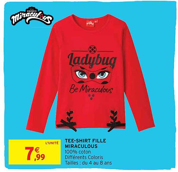 tee-shirt fille miraculous