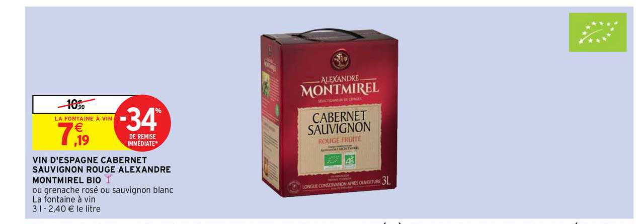 vin d'espagne cabernet sauvignon rouge alexandre montmirel bio