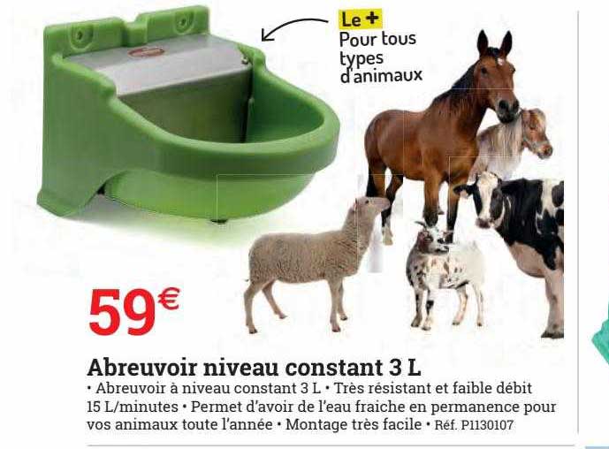 abreuvoir niveau constant 3 l