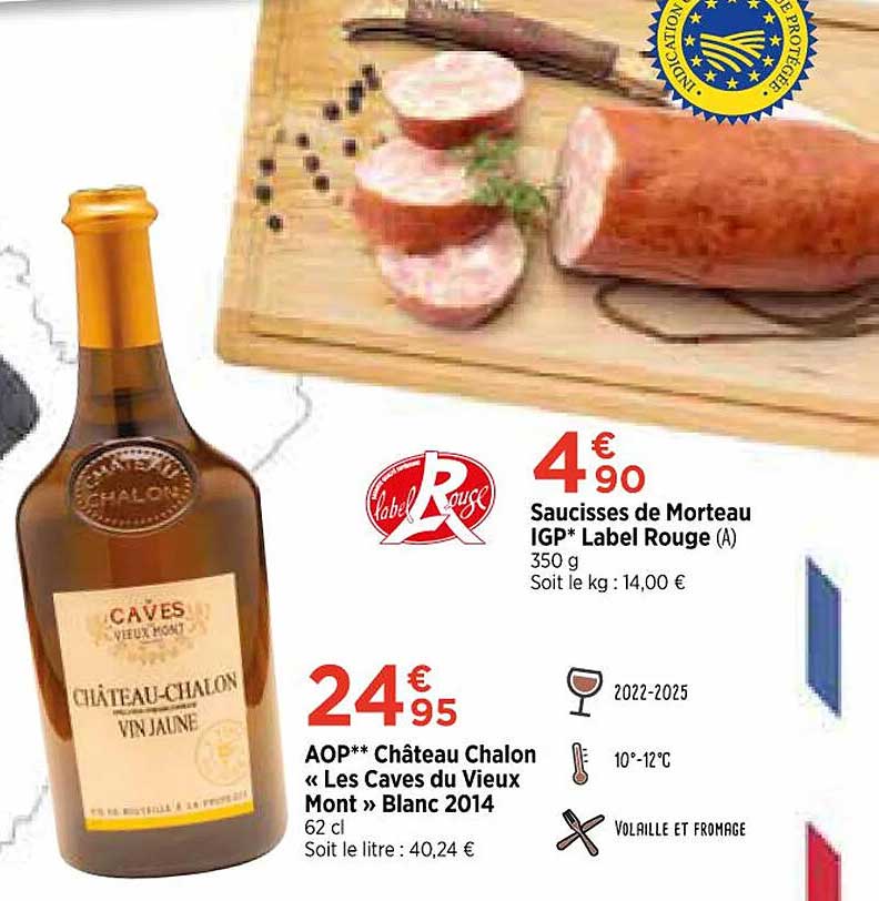 aop château chalon "les caves du vieux mont" blanc 2014