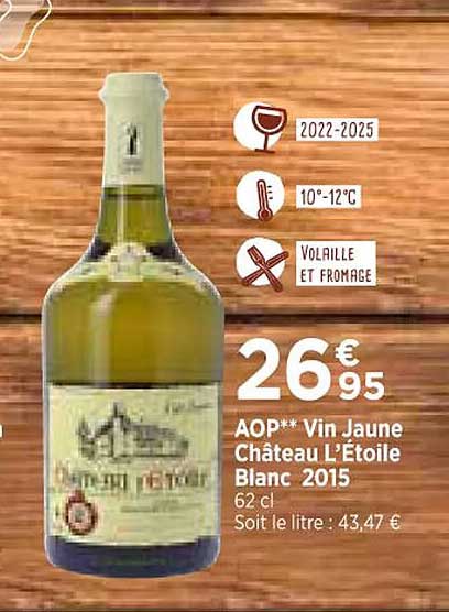 Aop Vin Jaune Château L'étoile Blanc 2015