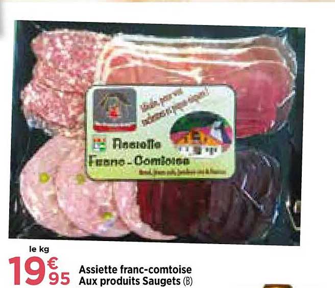 assiette franc-comtoise aux produits saugets