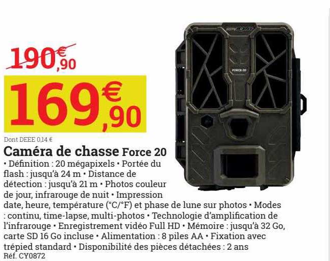 caméra de chasse force 20