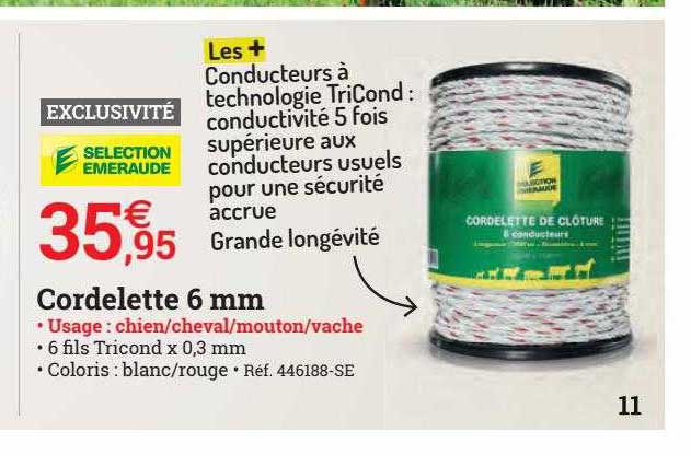 cordelette 6 mm selection emeraude