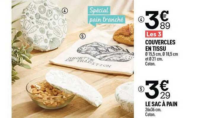 Couvercles En Tissu, Le Sac à Pain