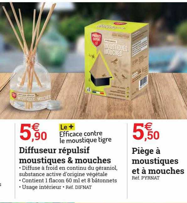 diffuseur répulsif moustiques & mouches, piège à moustiques et à mouches