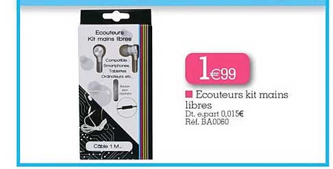 écouteurs kit mains libres