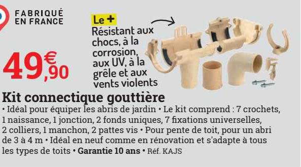 kit connectique gouttière