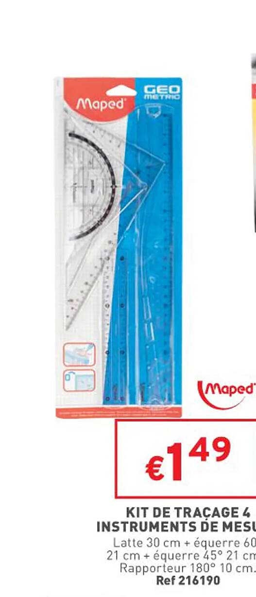 kit de traçage 4 instruments de mesure maped