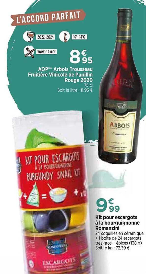 kit pour escargots à la bourguignonne romanzini