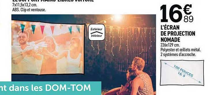 l'écran de projection nomade