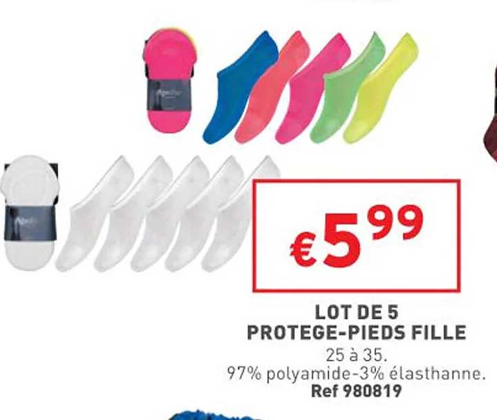 Lot De 5 Protège-pieds Fille