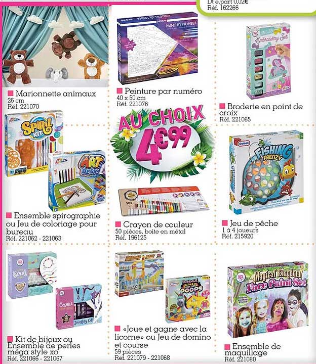 marionnette animaux, ensemble spirographie ou jeu de coloriage pour bureau, kit de bijoux ou ensemble de perles méga stylo, peinture par numéro, crayons de couleur, "joue et gagne avec la licorne"