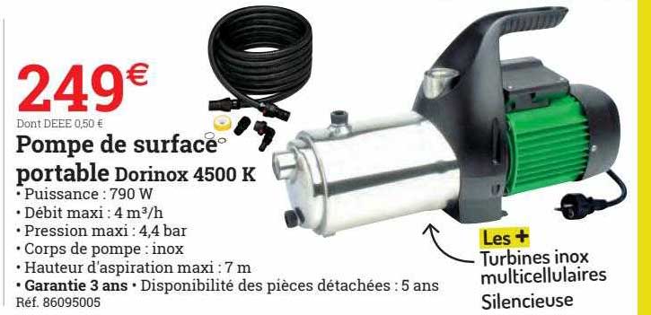 pompe de surface portable dorinox 4500 k