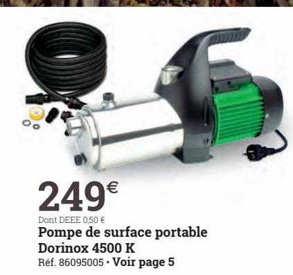 pompe de surface portable dorinox 4500 k