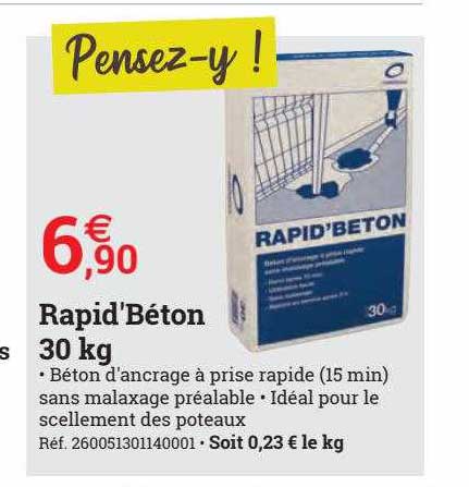 Rapid'béton 30 Kg