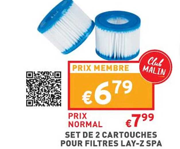 set de 2 cartouches pour filtres lay-z spa