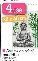 sticker en relief bouddha