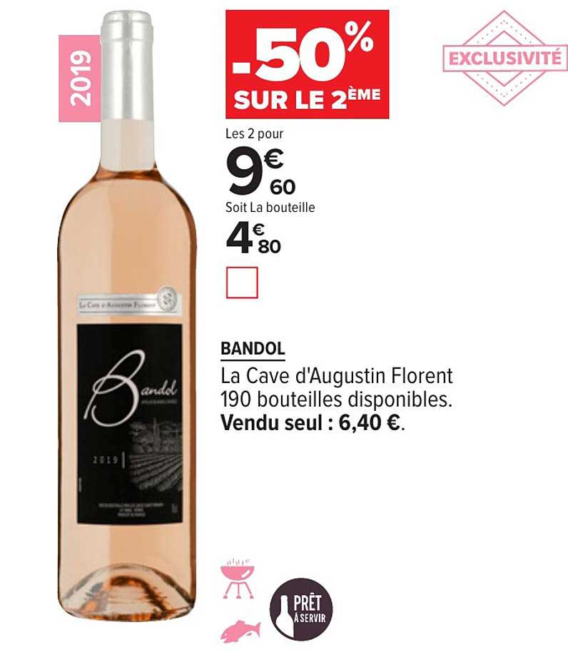 bandol la cave d'augustin florent -50% sur le 2ème