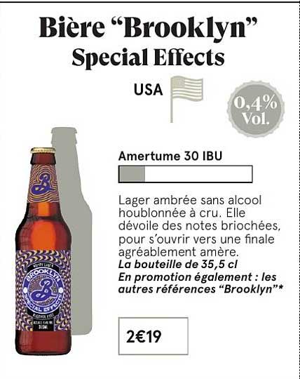 bière brooklyn special effects