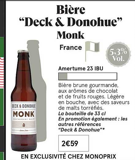 bière deck donohue monk