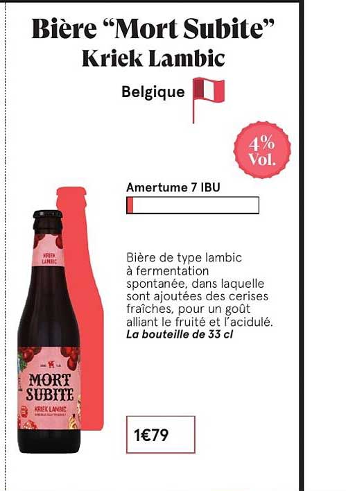 bière mort subite kriek lambic