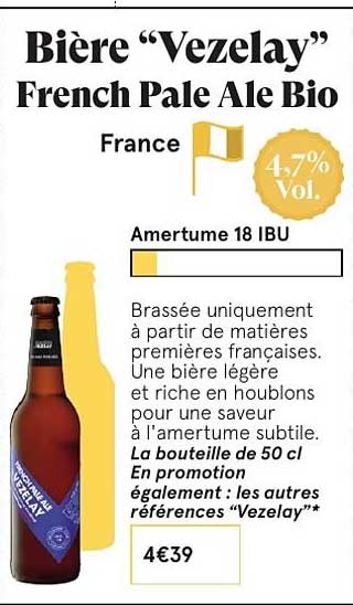 bière vezelay french pale ale bio