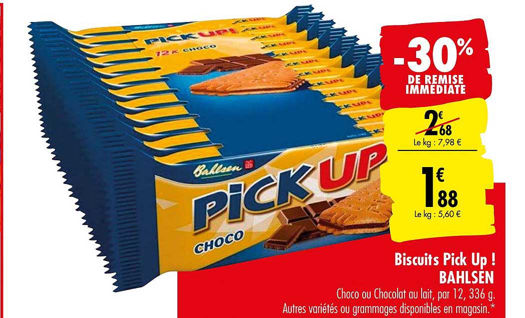 biscuits pick up ! bahlsen -30% remise immédiate