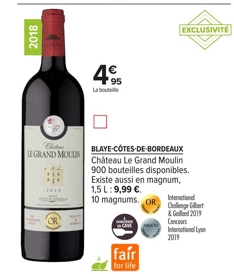 Blaye Côtes De Bordeaux Château Le Grand Moulin