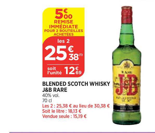 Blended Scotch Whisky J&b Rare