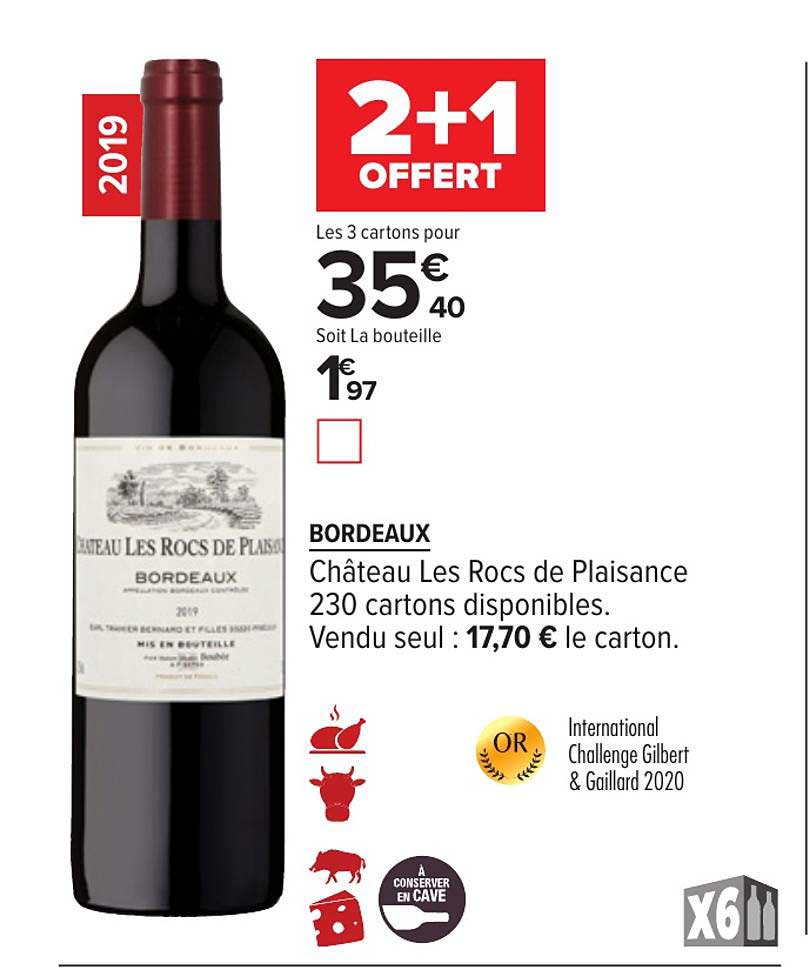 bordeaux château les rocs de plaissance 2+1 offert