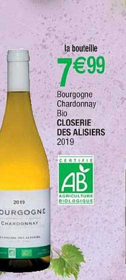 bourgogne chardonnay bio closerie des alisiers