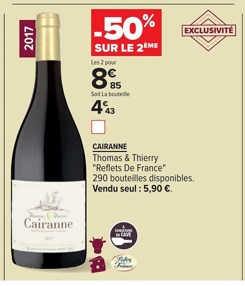 cairanne thomas & thierry reflets de france -50% sur le 2ème
