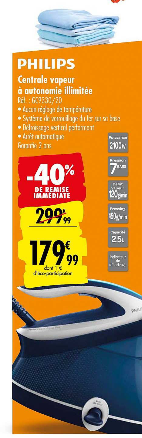 centrale vapeur à autonomie illimitée philips