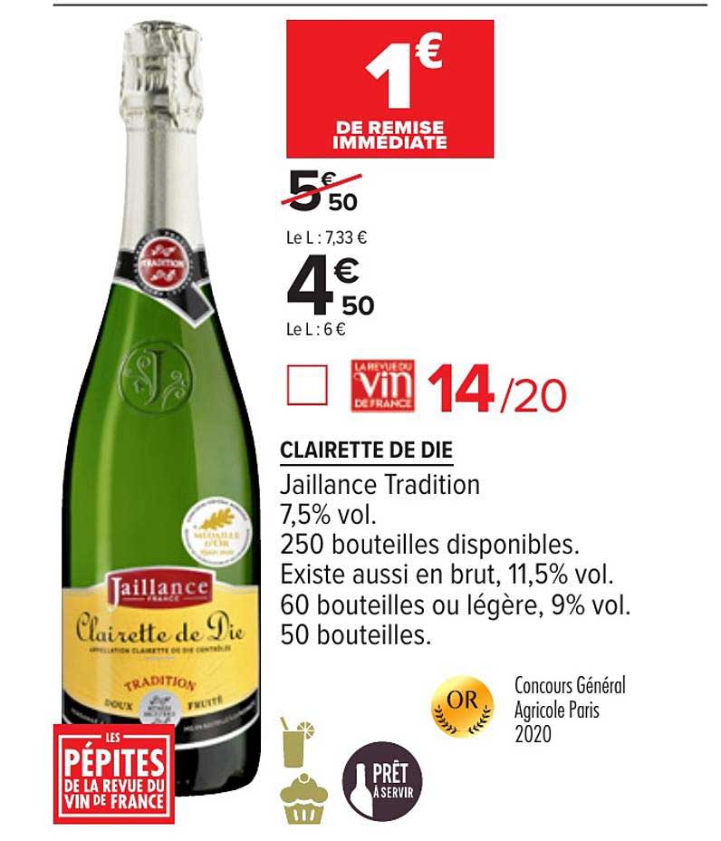 clairette de die jaillance tradition 7.5% vol.