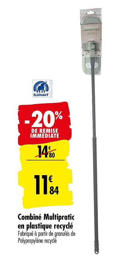 Combiné Multipratic En Plastique Recyclé Elephant -20% Remise Immédiate
