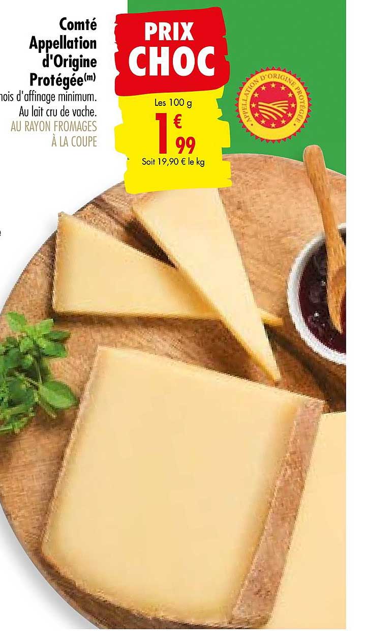 comté appellation d'origine protégée